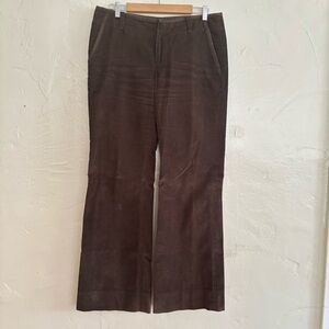 Banana Republic Corduroy Chocolate Brown Wide Leg Stretch Cotton Pants 10